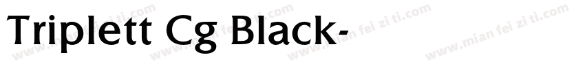 Triplett Cg Black字体转换
